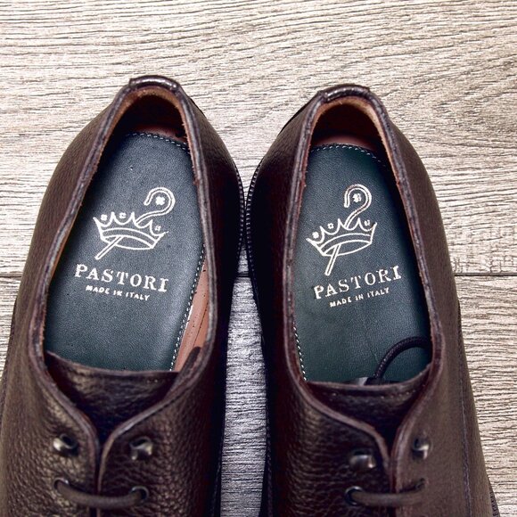 *NIB* $650 Pastori DI BIANCO Italian Derby US 9 M BISON Leather * add $15 Trees main image 10